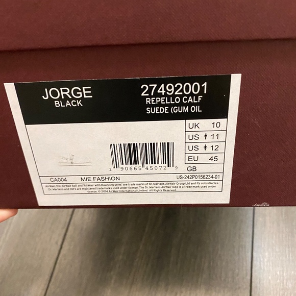 Dr. Martens Black Jorge Suede Slingback Loafers Size 11 NWT - Picture 12 of 12